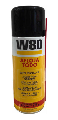 W80 Afloja Todo Removedor Oxido Corrosion Lubricante W80 252 Ml 0