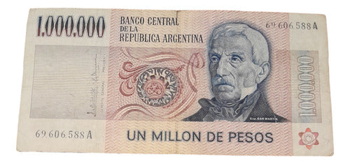 Billete 1000000 Pesos Un Millón Argentina Serie A 0