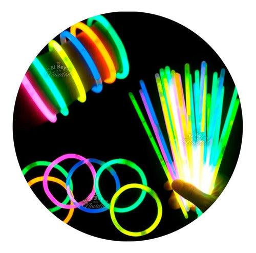 Kit Cotillon Pulseras Quimicas Luminosas Neon X 100 Unidades 4