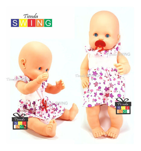 TS Magika Articulated Rubber Baby Doll 38cm with Carrying Cradle 6