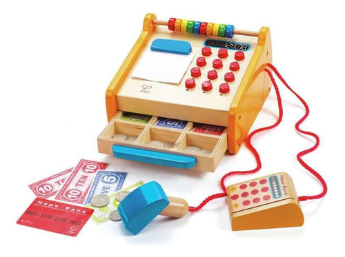 Hape Yellow Wooden Cash Register for Kids, 193 X 201 X 122 Cm 5