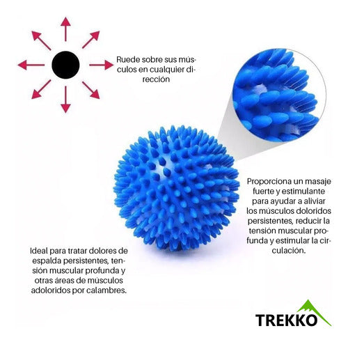 TREKKO Fitness Textured Massage Ball for Pilates, Yoga, and Fitness 5