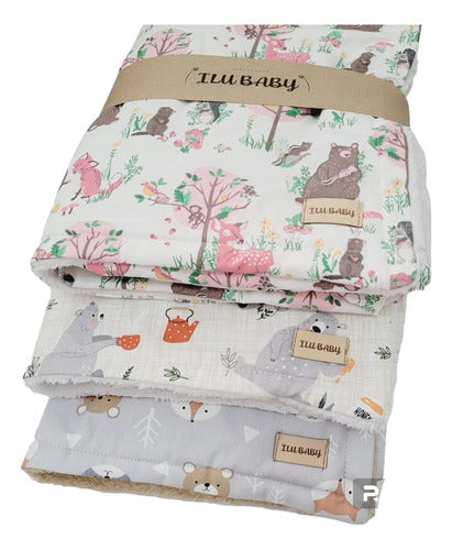 ILUBABYOK Beautiful Lambswool and Gabardine Blanket, Perfect Baby Gift 0