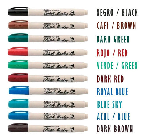 Artline Supreme Brush Lettering Set X 10 Colors 1