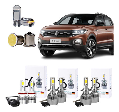 C6 LED Lamp Kit for Volkswagen T-Cross - High, Low, and Auxiliary Lights 0