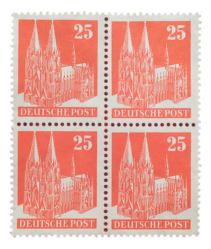 Germany 1948 Bizone Mint 25 Yv 55 Cathedral 0