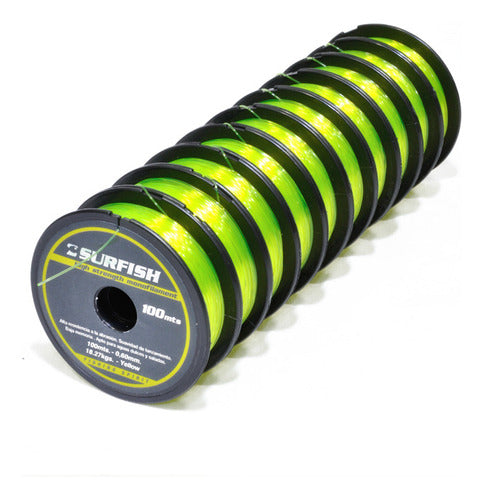 Surfish Tanza Surfish 0.30mm 100m Para Pesca Baja Memoria 5.3kg 5