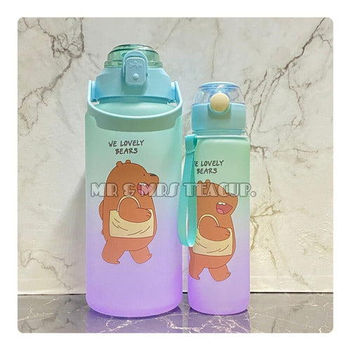 MR&MRS TEACUP Set of 2-Liter and 500 ml Bottles with Bear Designs 3