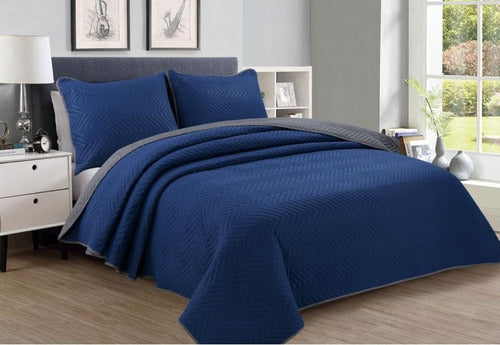 Premium Reversible 1 1/2 Pza Quilt Bedspread Soft Various Colors Ch 0