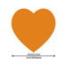 Meitaat Orange Heart Stickers Roll 500pcs 4