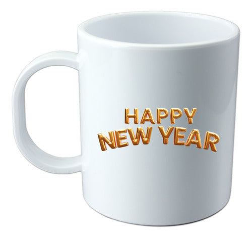 EXXE White Plastic Sublimated Mug for New Year Celebrations Gift 0