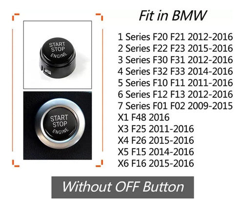 BMW Start/Stop Button Cover Engine Start/Stop C/Off Blue 4