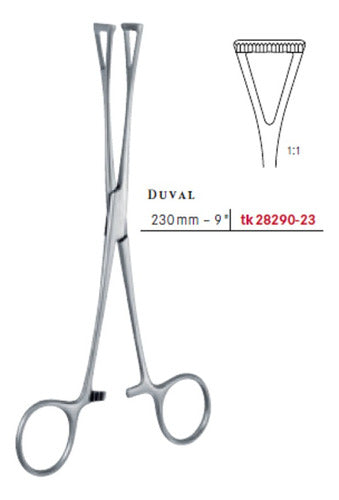 Teknomedical Duval 23cm Forceps 1