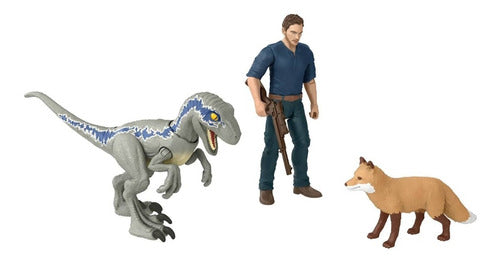 Jurassic World Owen Y Velociraptor Mattel Hdx46 1