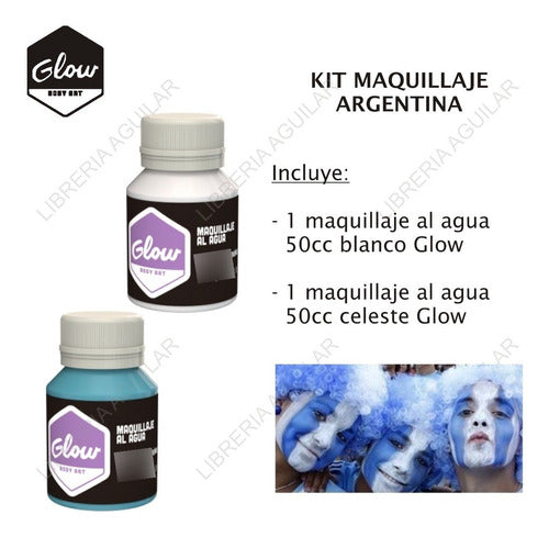 Glow Kit Maquillaje Argentina Glow Mundial 30 Cara Hipoalergénico 1