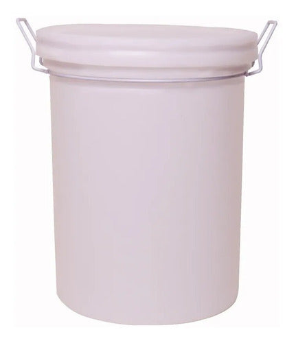 Plastic Cylindrical Gastronomic Bin with Lid and Handles 50L 0