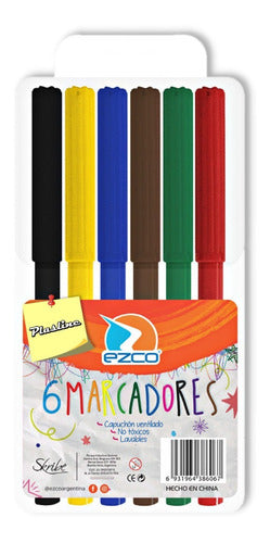 Ezco Long Water-Based School Markers X 6 Units 0