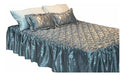 Quilted 2-Seat Satin Bedspread + 2 Filled Pillows 5
