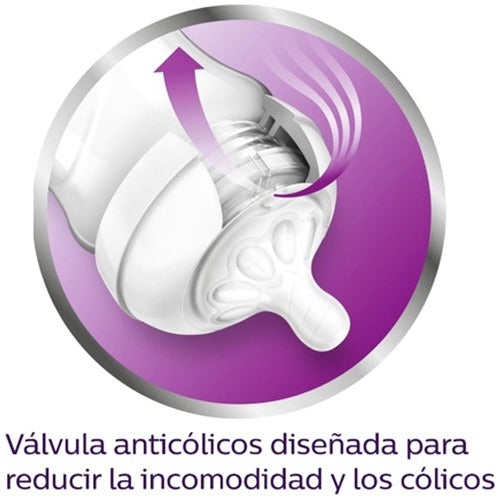 Nueva Tetina Avent Natural + 3 Meses Con 3 Agujeros Original 3