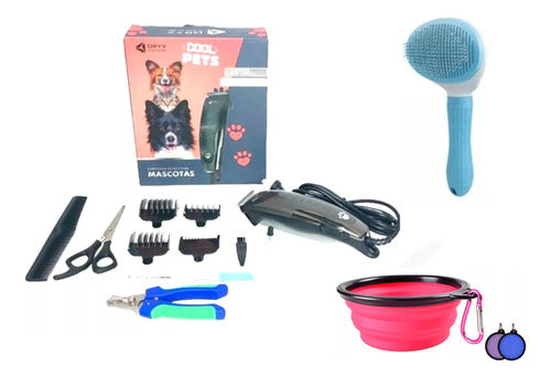 Oryx Professional Pet Hair Clipper Set with Accessories + Self-Cleaning Brush + Foldable Bowl 0