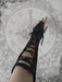 Velvet Gloves with Gothic Punk Rock Lacing 0