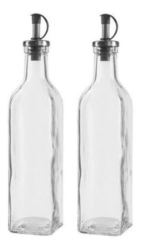 Crystal Rock Oil and Vinegar Set - Glass Bar Resto 0