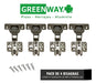 Greenway Bisagra Codo 9 Cazoleta 35 Mm Pack X 4 Unidades C/ Tornillos 1