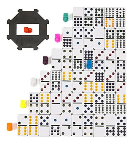 Z Zoocen Double 12 Mexican Train Domino Game 3