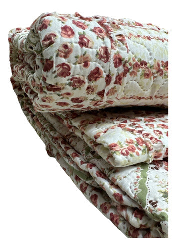 King Size Patchwork Quilt Bedspread with Pillow Shams 12