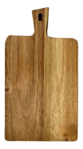 Nonfork Acacia Wood Cutting Board with Handle 41.6x24 0