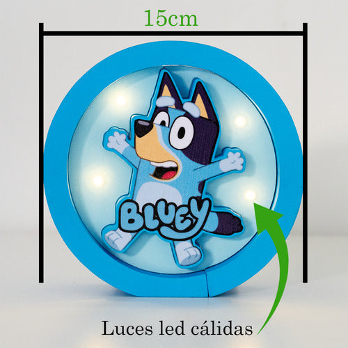 Polyluz Bluey Lámpara Velador Led Para Decoración 1