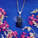 Raw Black Tourmaline Mini Pendant + Chain - Sacred Star 3