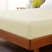 Decohoy Natural Queen Size Fitted Sheet 160x190 Percal Fabric 144 Thread Count 1
