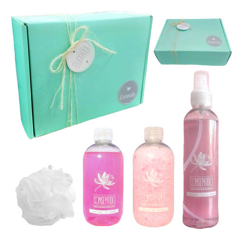 Luxurious Spa Gift Box with Rose Aroma for Ultimate Relaxation - Aroma Caja Regalo Empresarial Spa Rosas Kit Set Relax N33