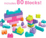 Mega Bloks Big Building Bag, Pink, 80 Pieces 2