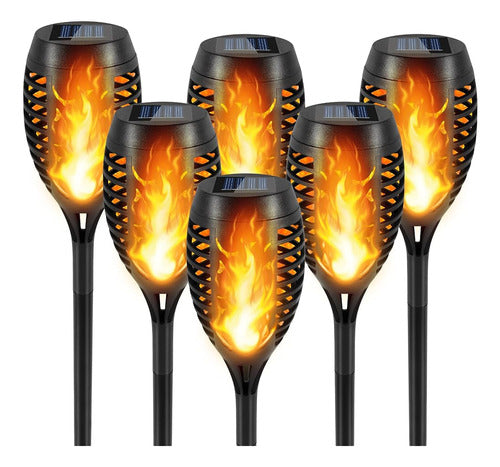 Khsp5d Solar Torch Lights Outdoor with Flickering Flame 0