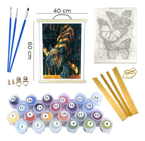 Art Painting by Number Kit - Artistic Drawing Set with Frame 27