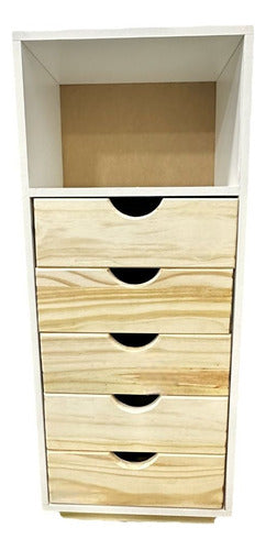 Minimalist 5-Drawer Chest of Drawers - Fully Assembled Chiffonier 0