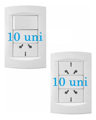 Sica Light Switch Key Combo Life Series White (Pack of 20) 0