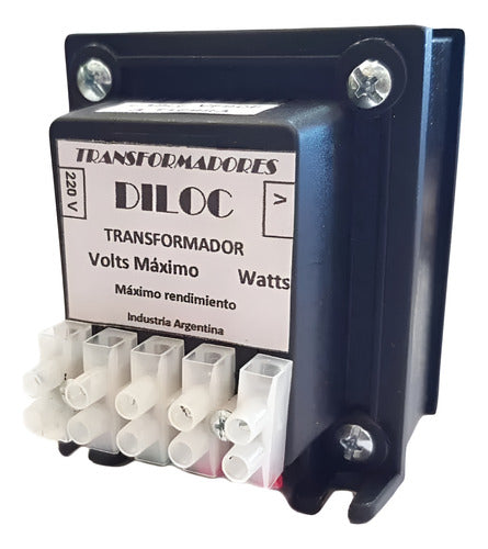 Transformador Diloc 50w Con Tapa Y Bornera 220v/12v 0