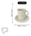 Rupor Srl X12 Set Taza Jarrito Cafe Y Plato Porcelana Blanco Desayuno 2