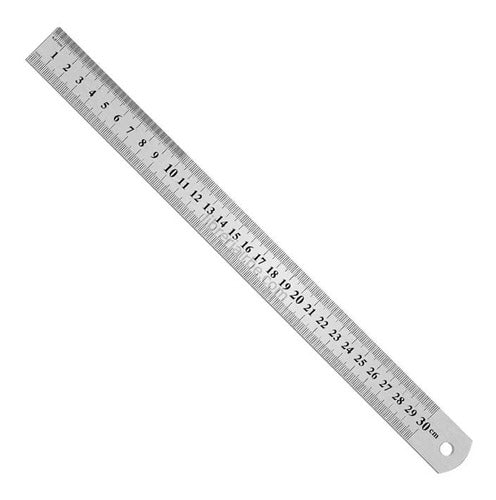 IBI Metal Ruler 30 Cm - Stainless Steel 0