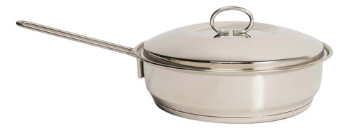 Golden Art Stainless Steel Skillet 18/10 24 cm Triple Bottom with Lid 4