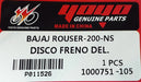 Disco De Freno Delantero Bajaj Rouser Ns 200 Yoyo - Um 2