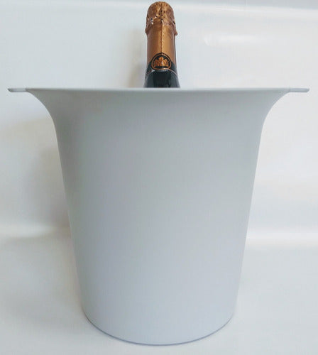 Set of 5 Plastic Ice Bucket Cooler with Handles Champagne 4
