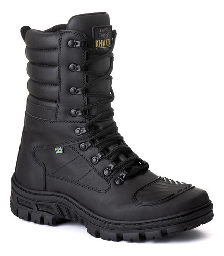 Bota Coturno Masculino Couro Palmilha Em Gel Antiaderente 0