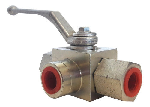 JMG Three-Way Ball Valve 3/8" 1