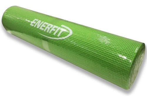 Set of 2 Green PVC Yoga Mats 8mm for Pilates and Gymnastics 0