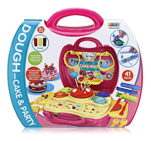 Citykids Play Dough Party and Cake Set 41 Pieces with Carrying Case CK 0570 0