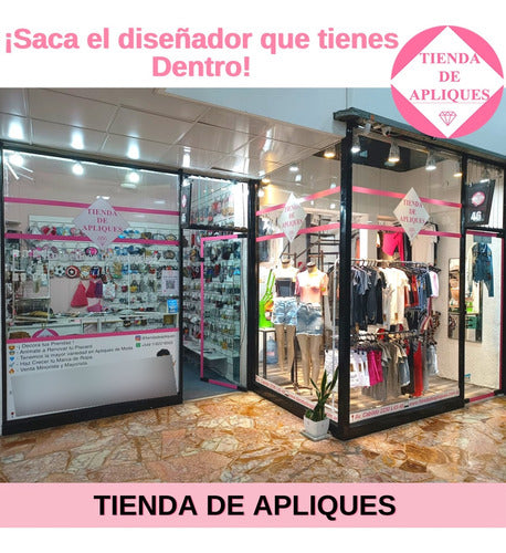 Tienda de Apliques Plancha Bichota Karol G Y Corazon Puas Hotfix Tachas Brillo 6